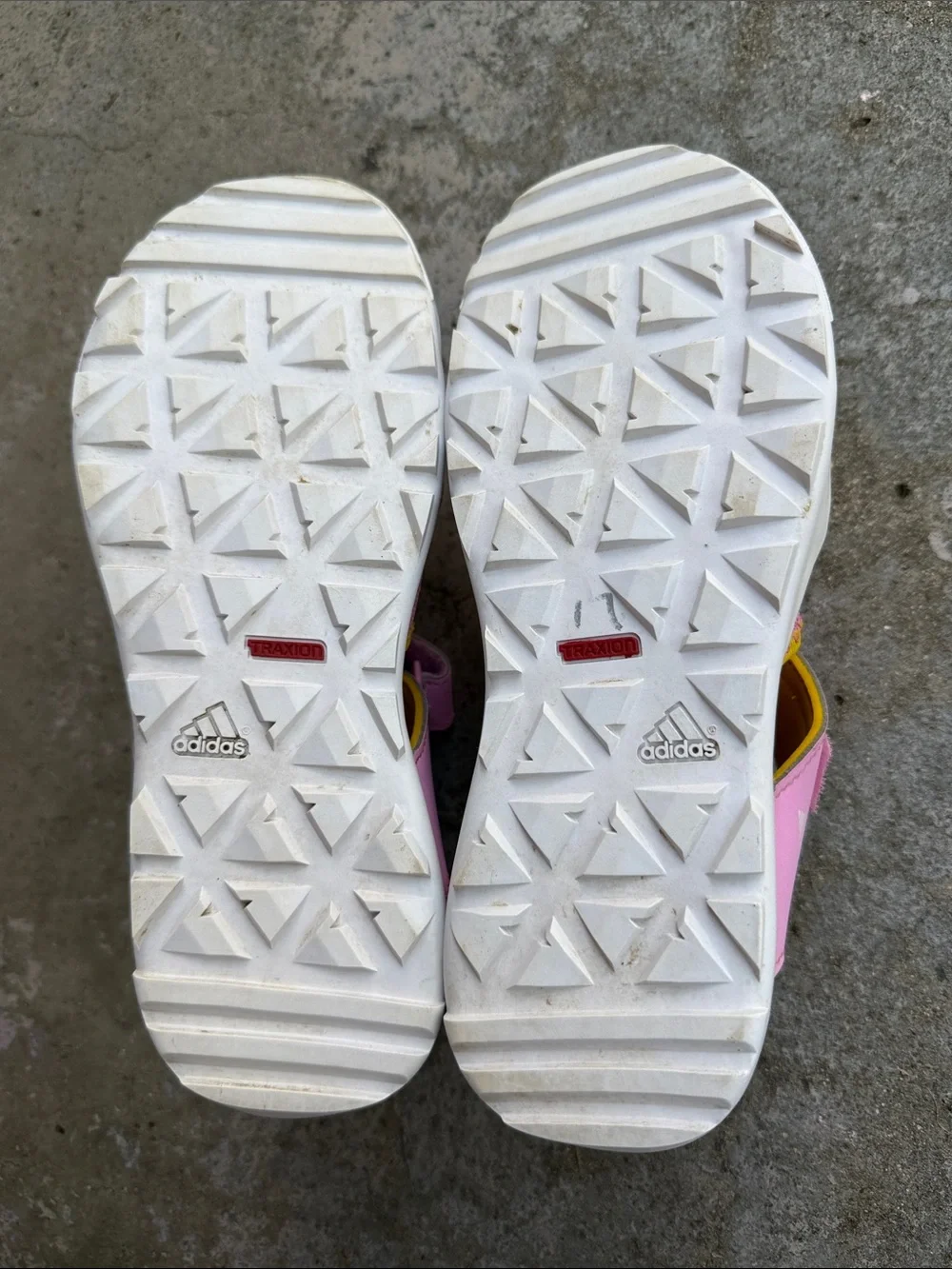 adidas Kids Pink and Yellow LEGO Sport Sandals